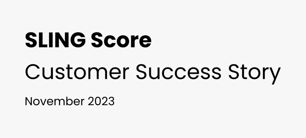 Front cover of Sling's customer success story